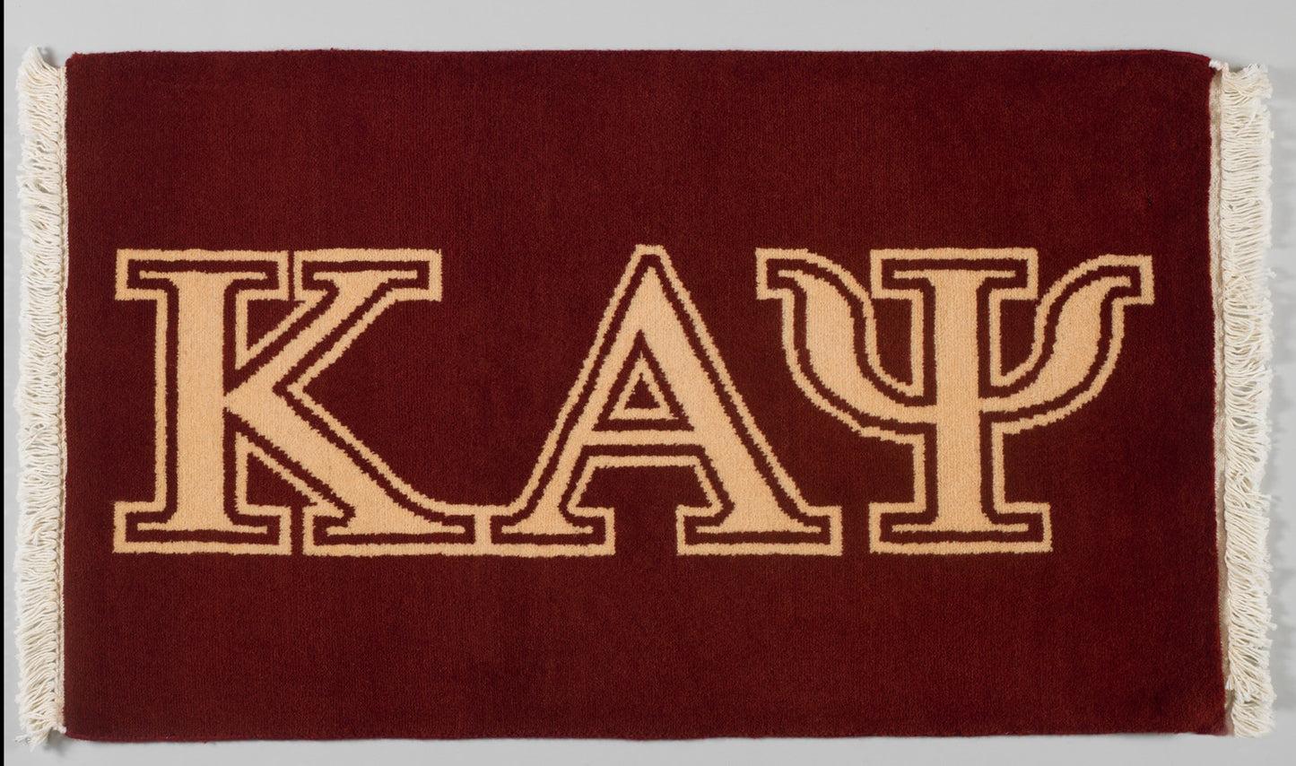 Kappa Alpha Psi Rug Crimson - Navy Banner Guy